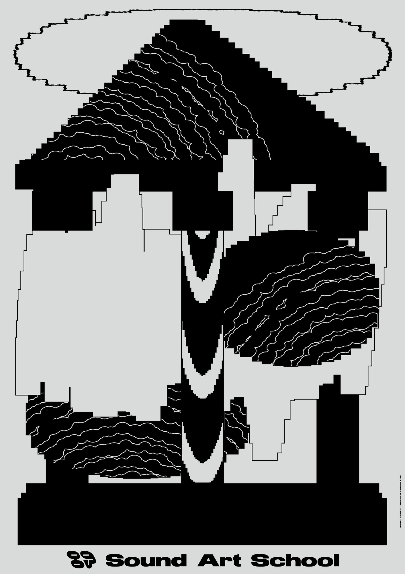 BANK™ “89 Sound Art School (3/6)” / giclée typographic poster / available in A0, A1