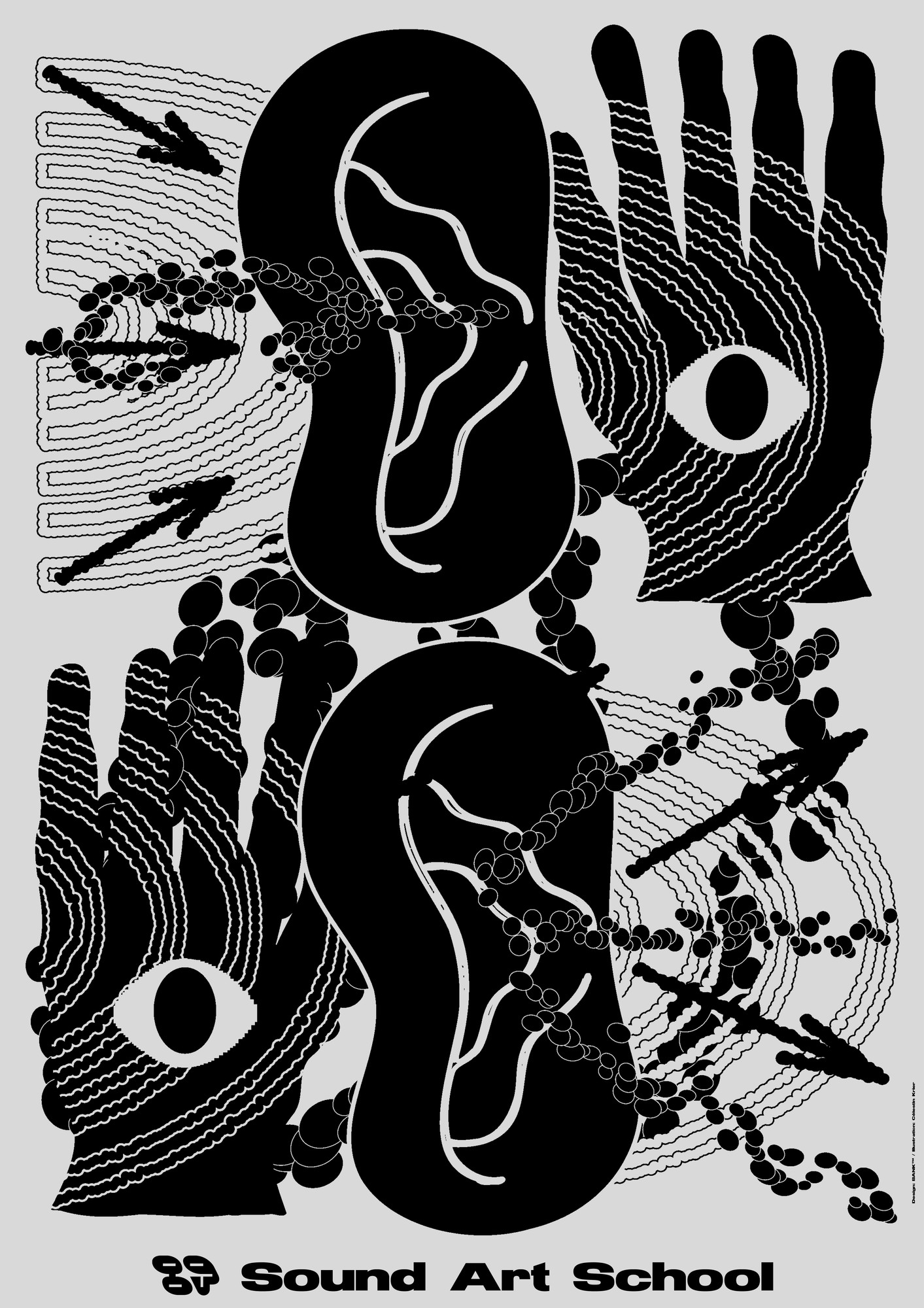 BANK™ “89 Sound Art School. (5/6)” / giclée typographic poster / available in A0, A1