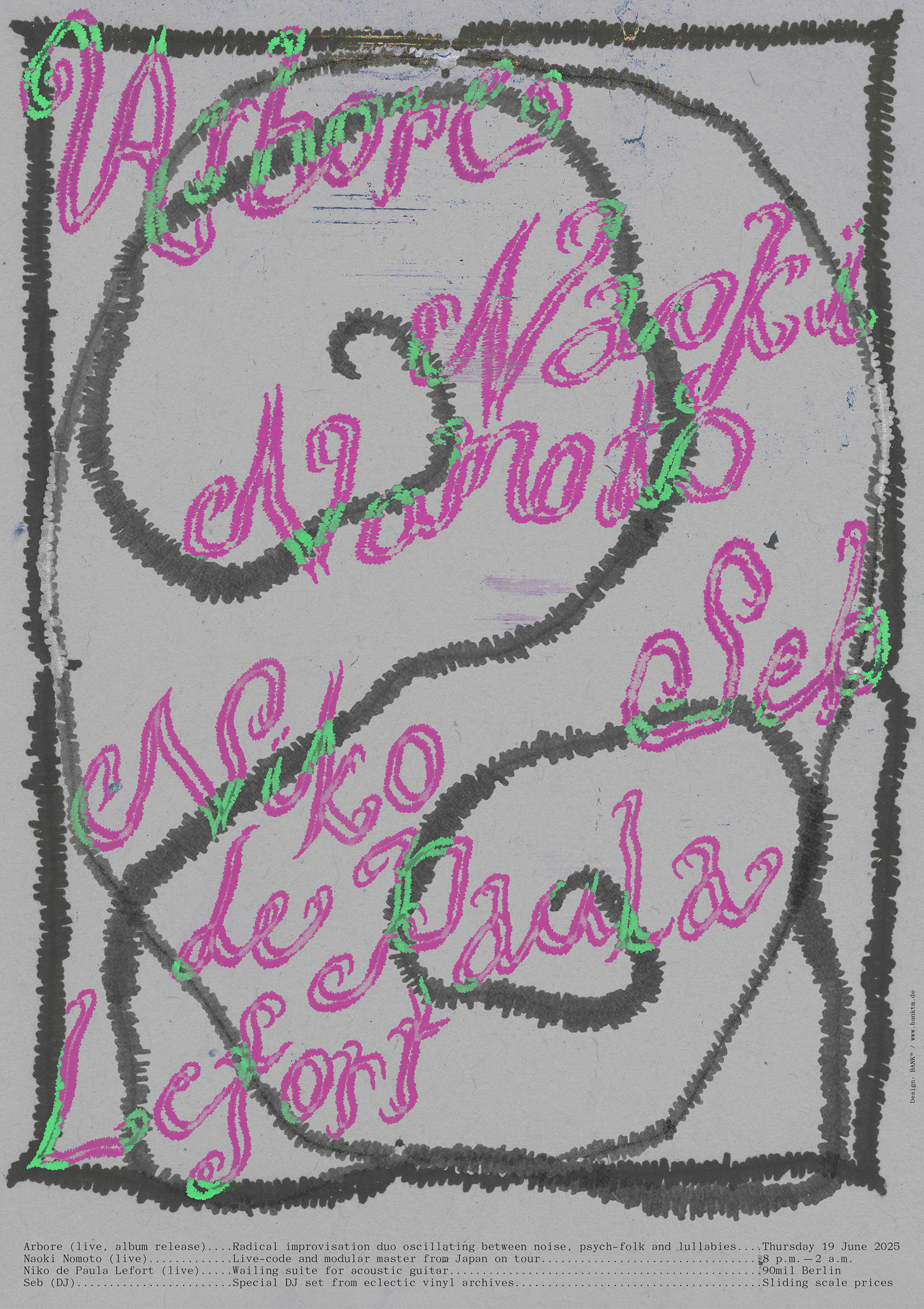 BANK™ “90mil” / giclée typographic poster / available in A0, A1