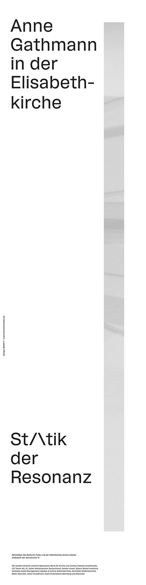 BANK™ “Statik der Resonanz” / limited edition typographic poster / available in 21×84