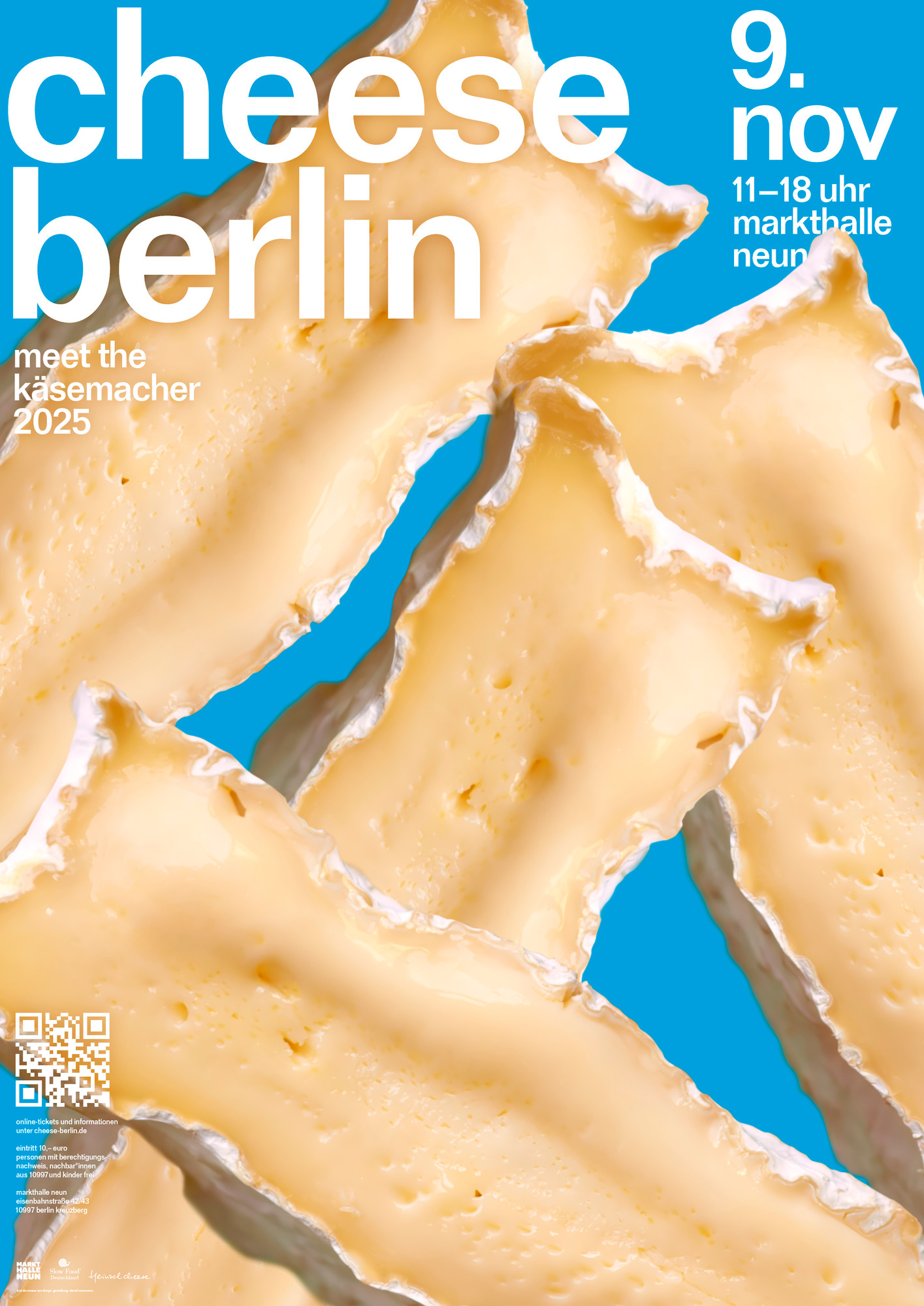 Daniel Wiesmann “cheese berlin” / giclée typographic poster / available in A0, A1, A2
