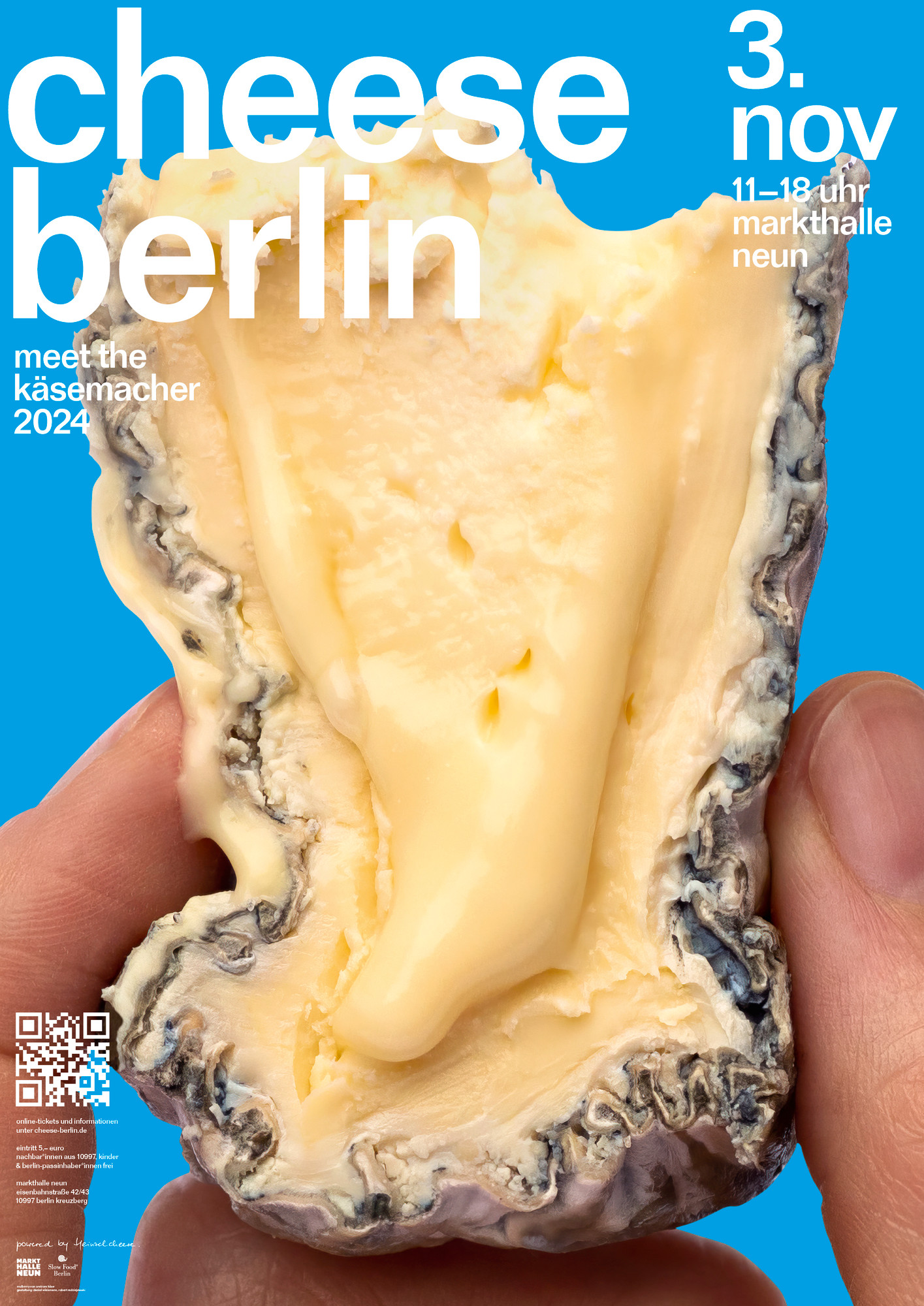 Daniel Wiesmann “cheese berlin” / giclée typographic poster / available in A0, A1, A2