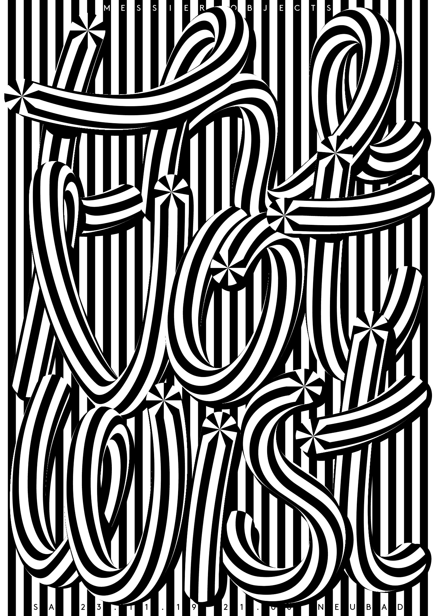 Erich Brechbühl “The Notwist” / giclée typographic poster / available in F4, 70×100, 50×70