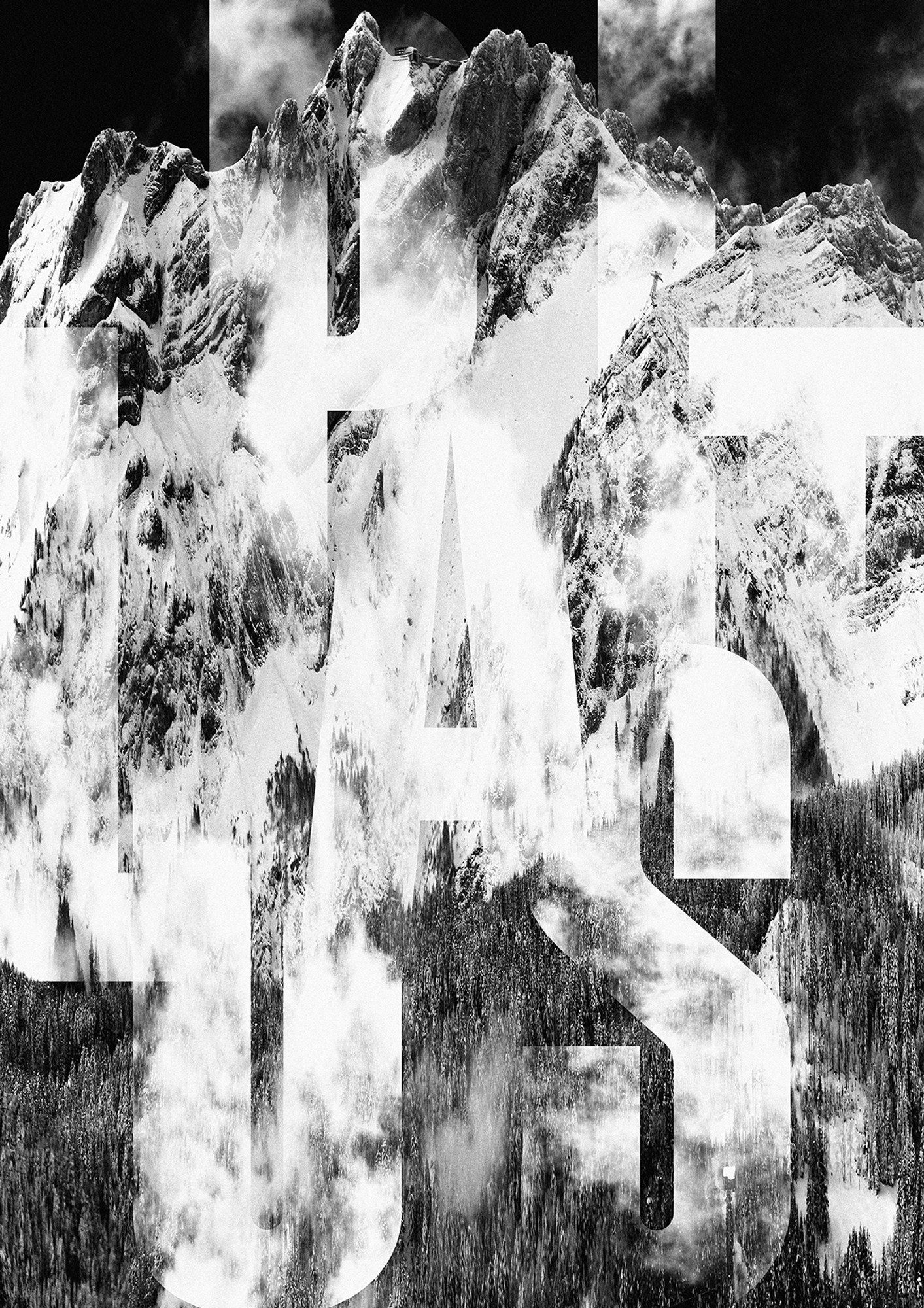 Erich Brechbühl “Pilatus” / giclée typographic poster / available in F4, 70×100, 50×70