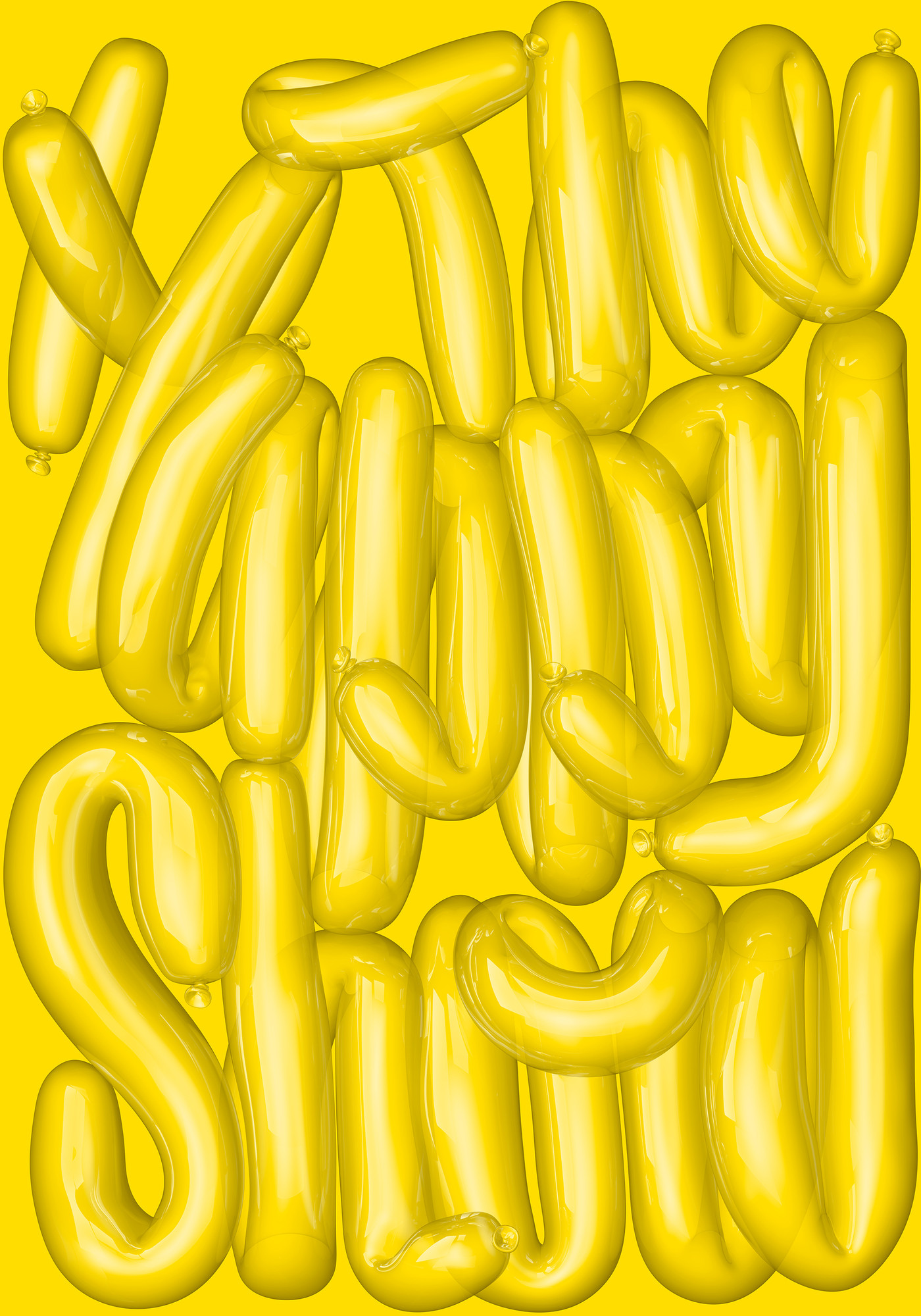 Erich Brechbühl “The Happy Show” / giclée typographic poster / available in 70×100