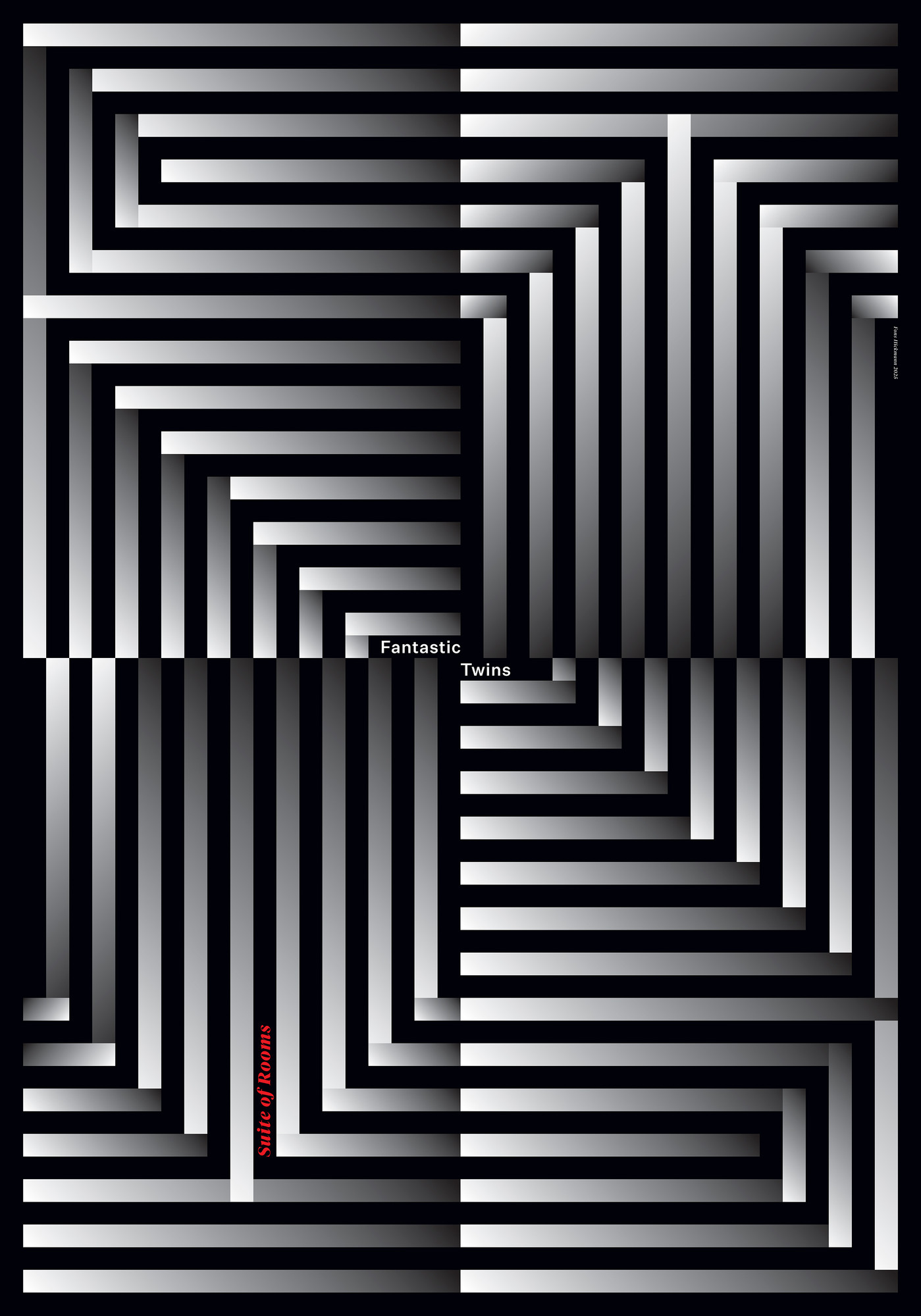 Fons Hickmann “Suite of Rooms” / giclée typographic poster / available in F4, 100×140, 70×100, 50×70