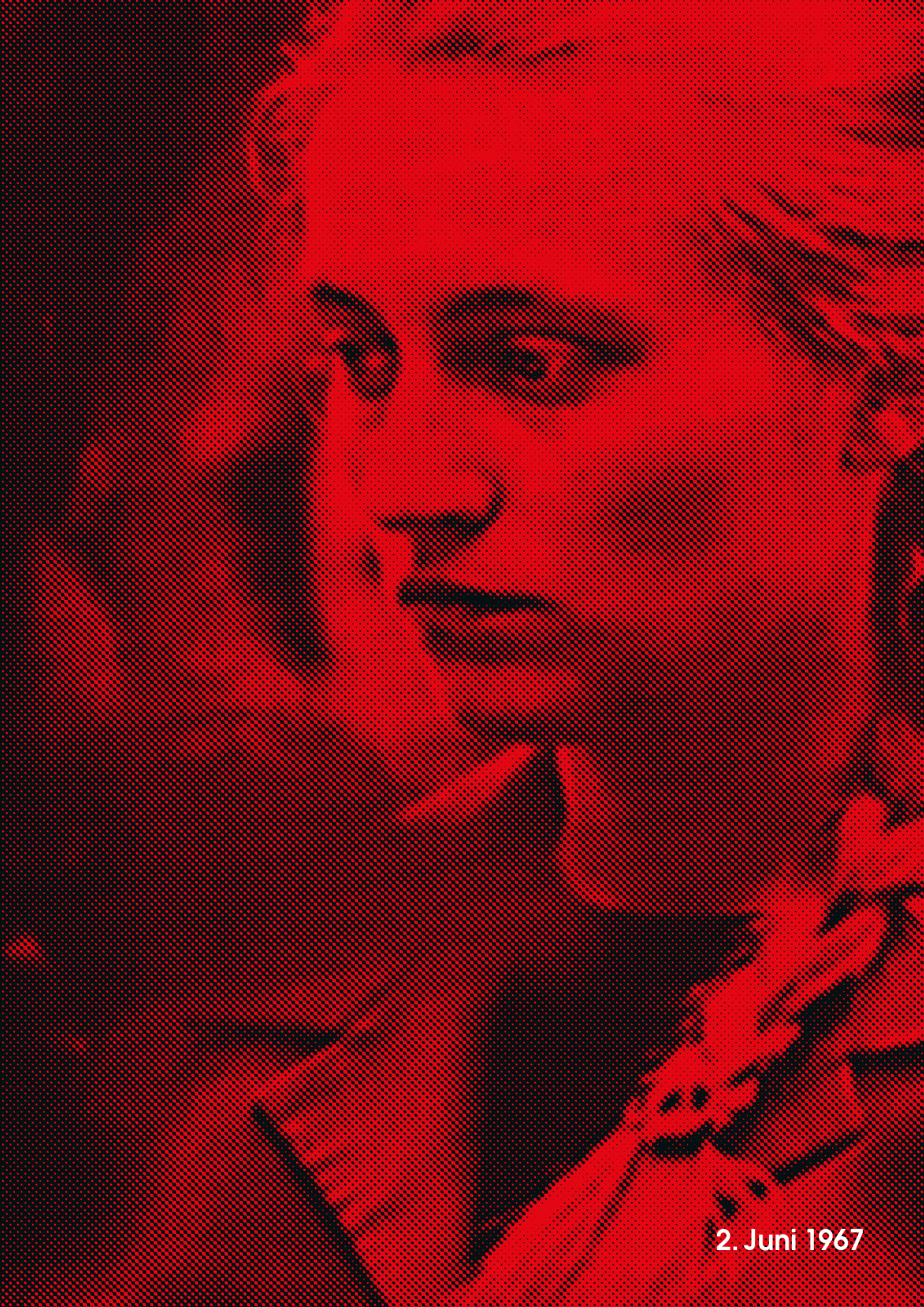 Fons Hickmann “2 Juni 67” / limited edition typographic poster / hand-signed / available in A0