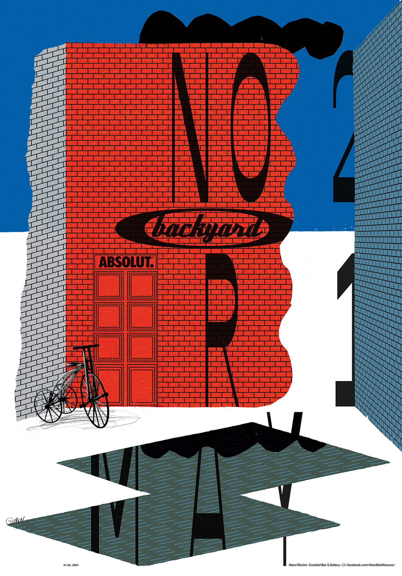 Igor Gurovich “noor backyard opening” / giclée typographic poster / available in 70×100