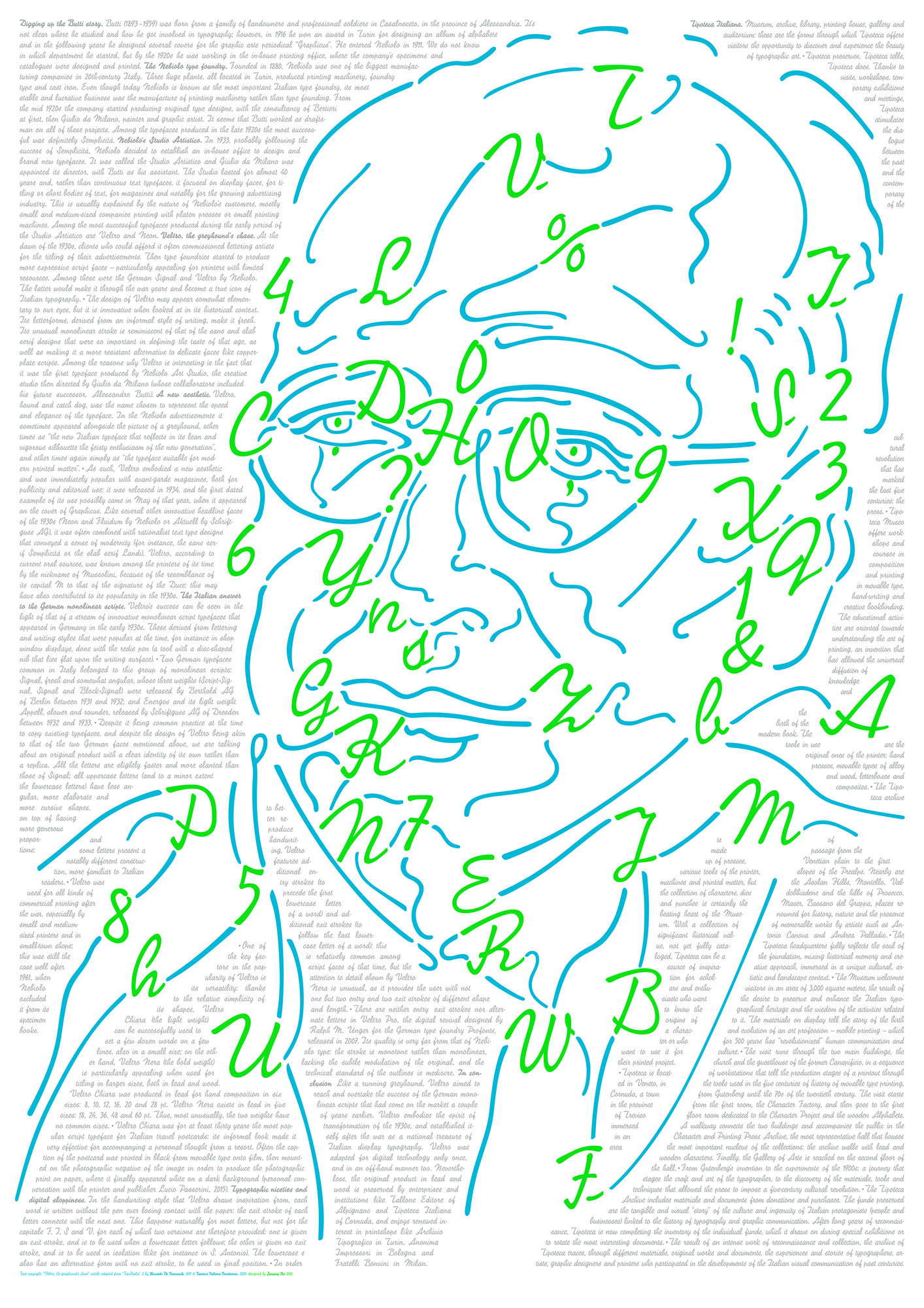 Jianping He “Butti” / limited edition typographic poster / available in A0