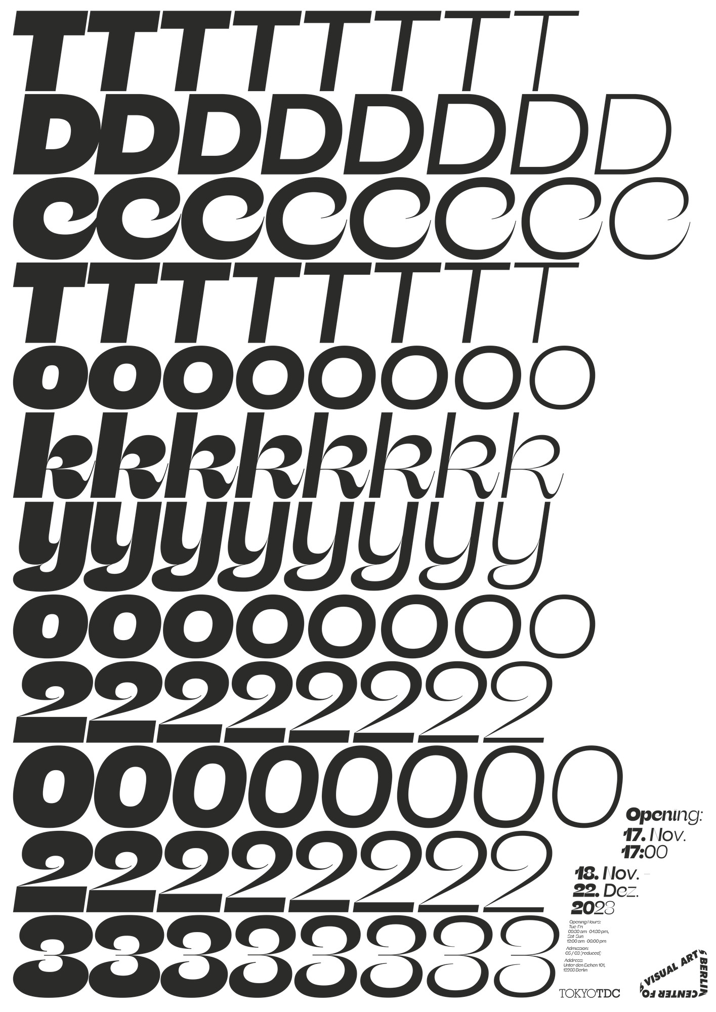 Jianping He “TDC Tokyo 2023” / limited edition typographic poster / available in A0