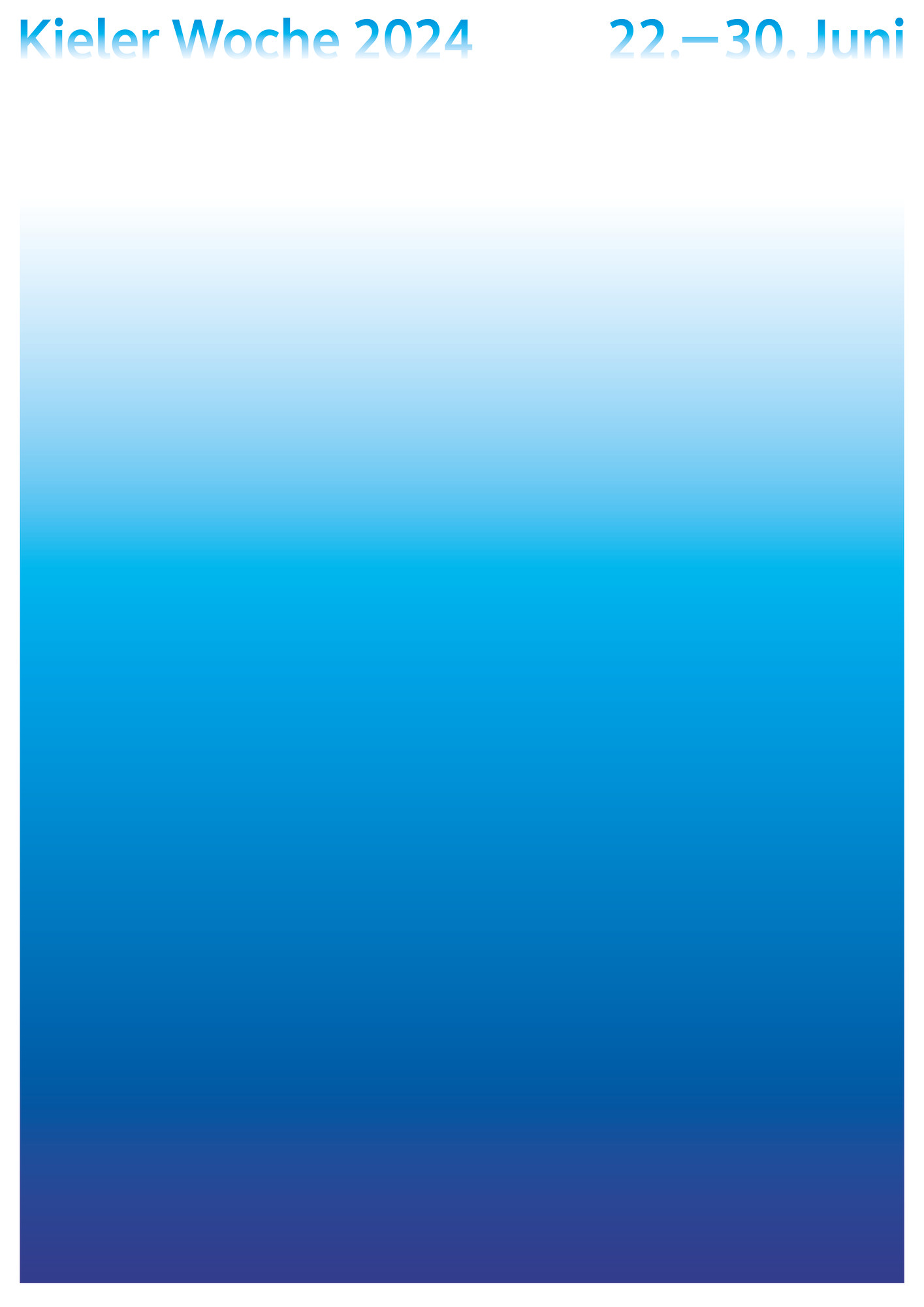 Jianping He “Kieler Woche 2024” / limited edition typographic poster / available in A0