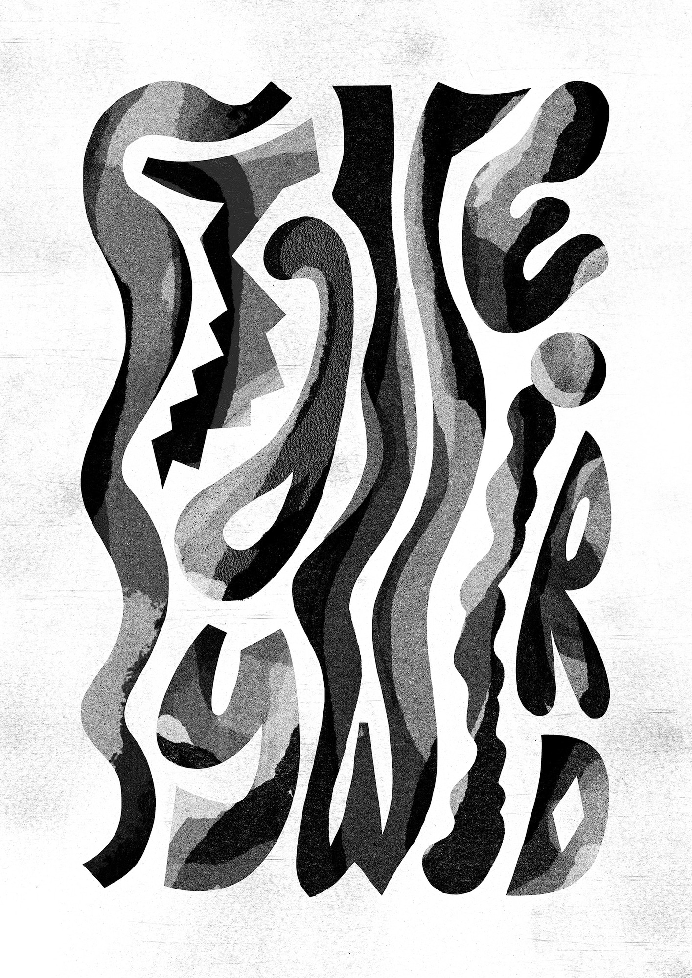 lobke van aar “Stay Weird” / giclée typographic poster / available in A2