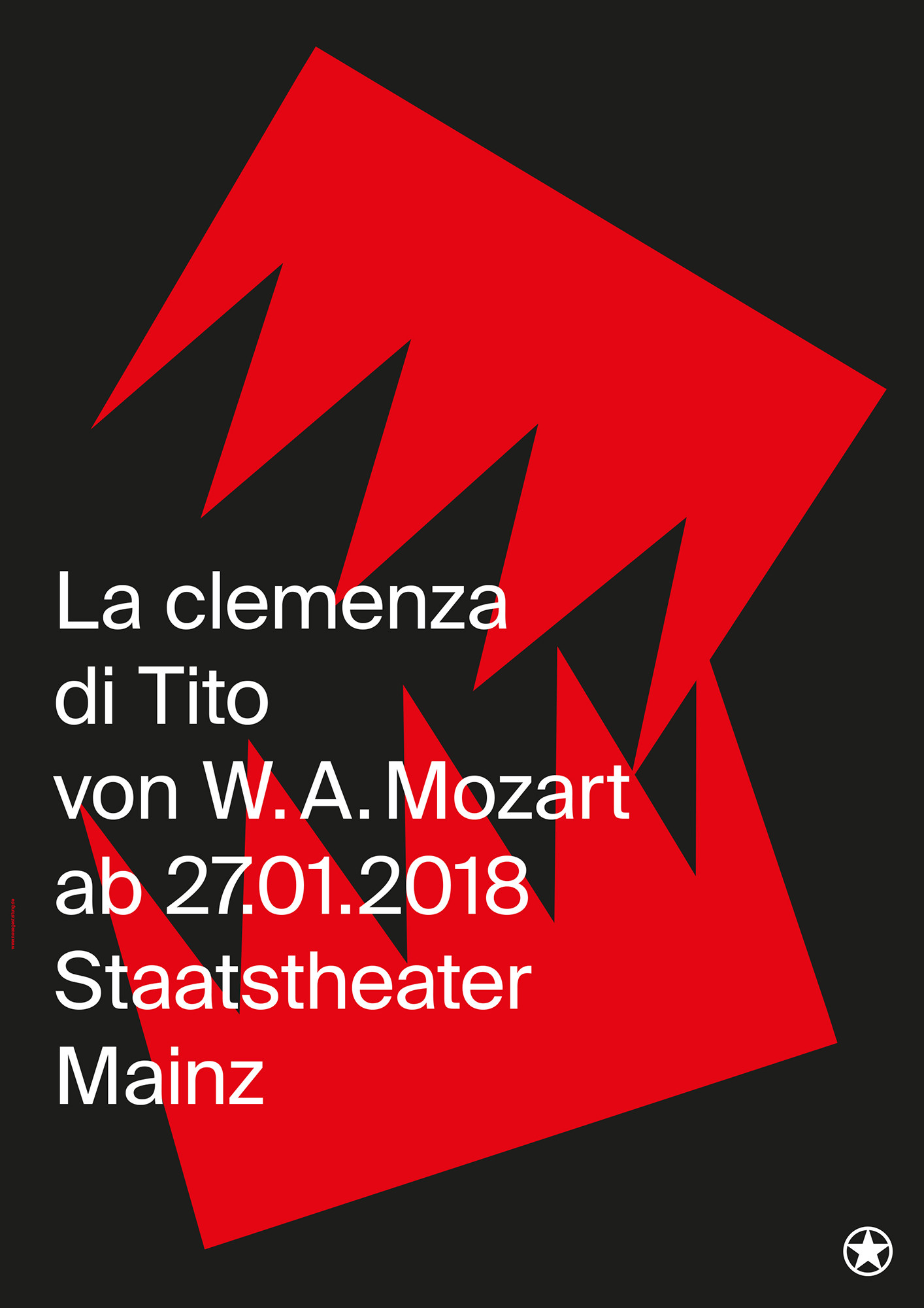 Neue Gestaltung “La clemenza di Tito” / limited edition typographic poster / available in A0