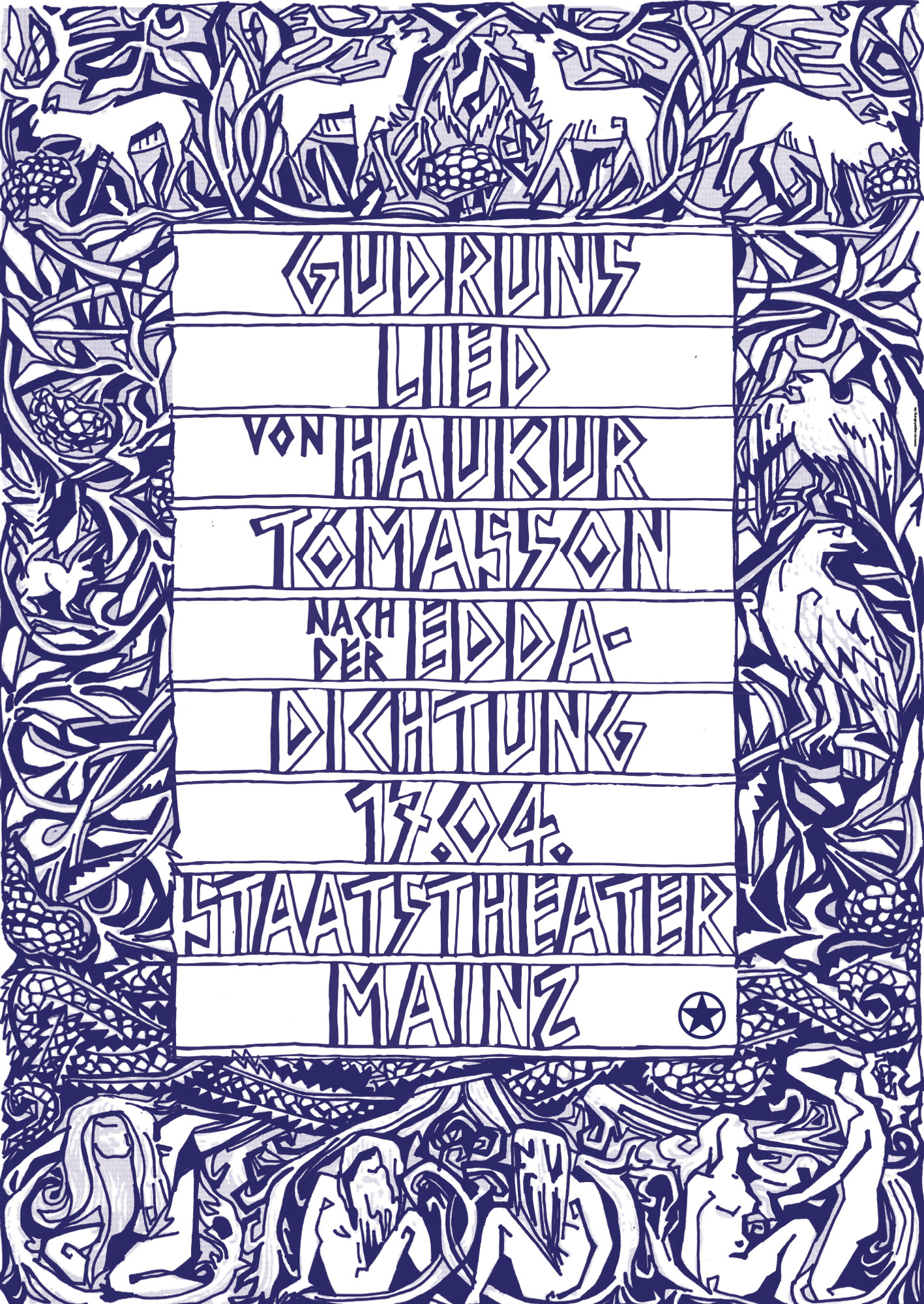 Neue Gestaltung “Gudruns Lied” / limited edition typographic poster / available in A0