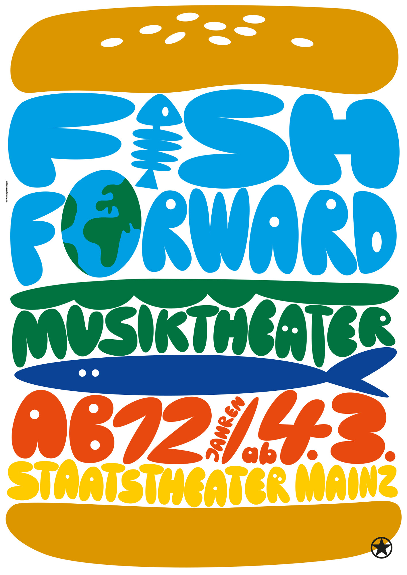 Neue Gestaltung “Fish Forward” / limited edition typographic poster / available in A0