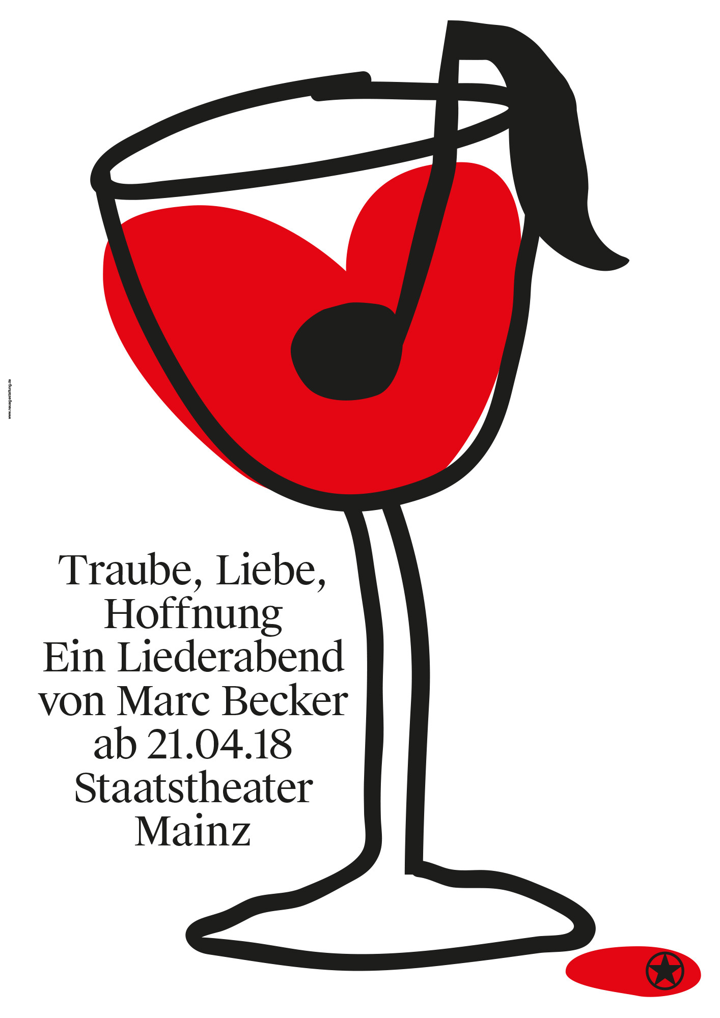 Neue Gestaltung “Traube, Liebe, Hoffnung” / limited edition typographic poster / available in A0