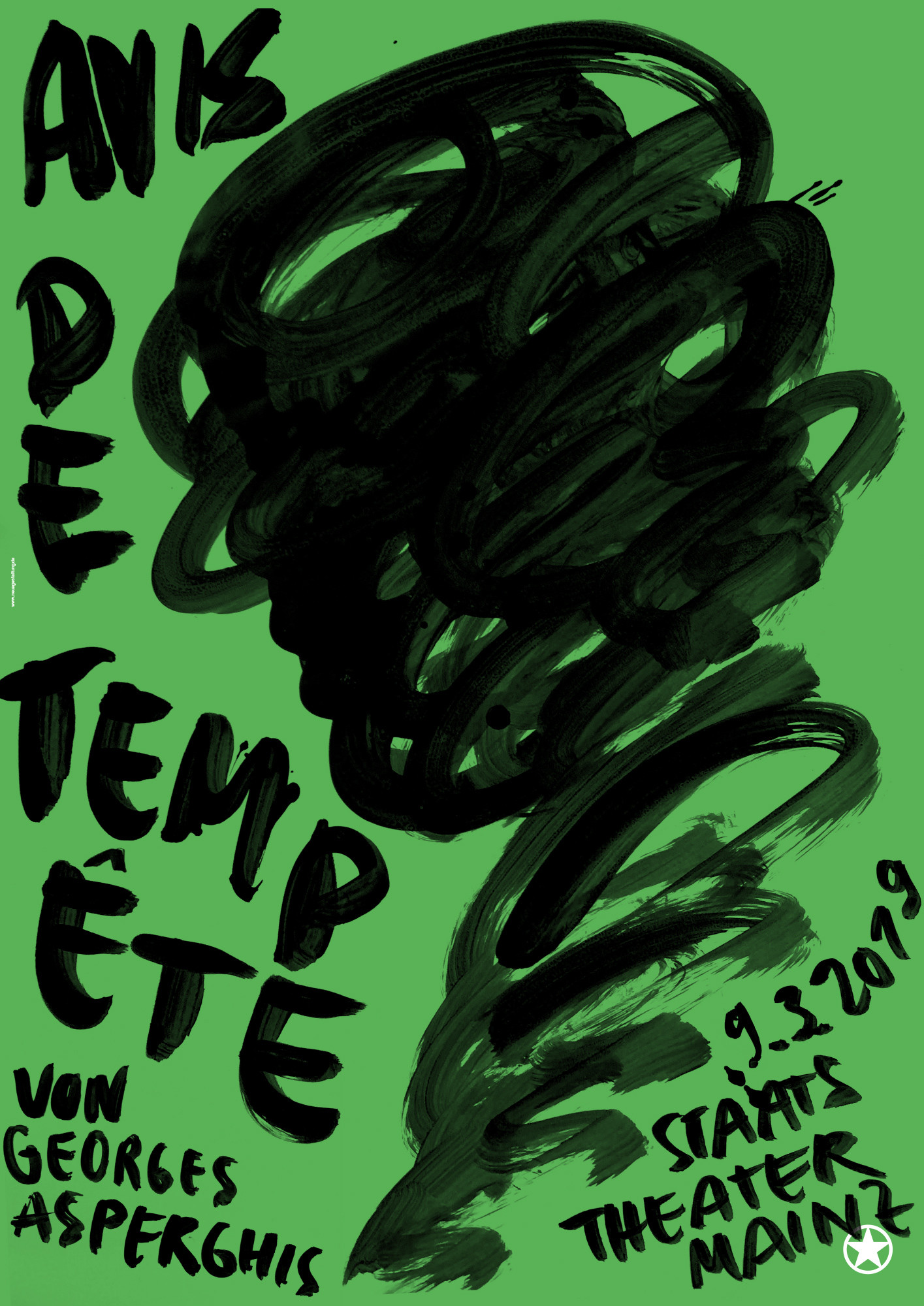 Neue Gestaltung “Avis de tempête” / limited edition typographic poster / available in A0