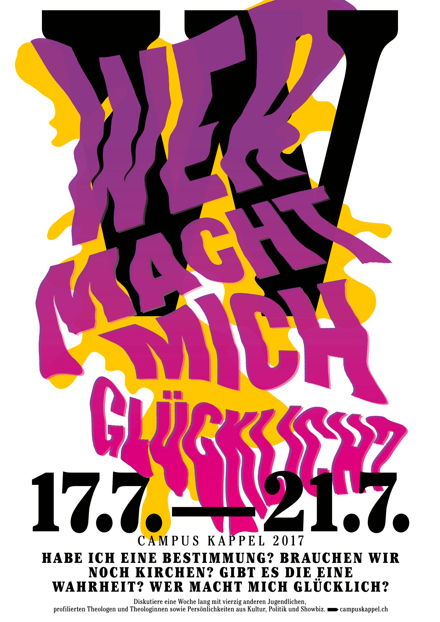 Raffinerie “Campus Kappel – W” / giclée typographic poster / available in A2