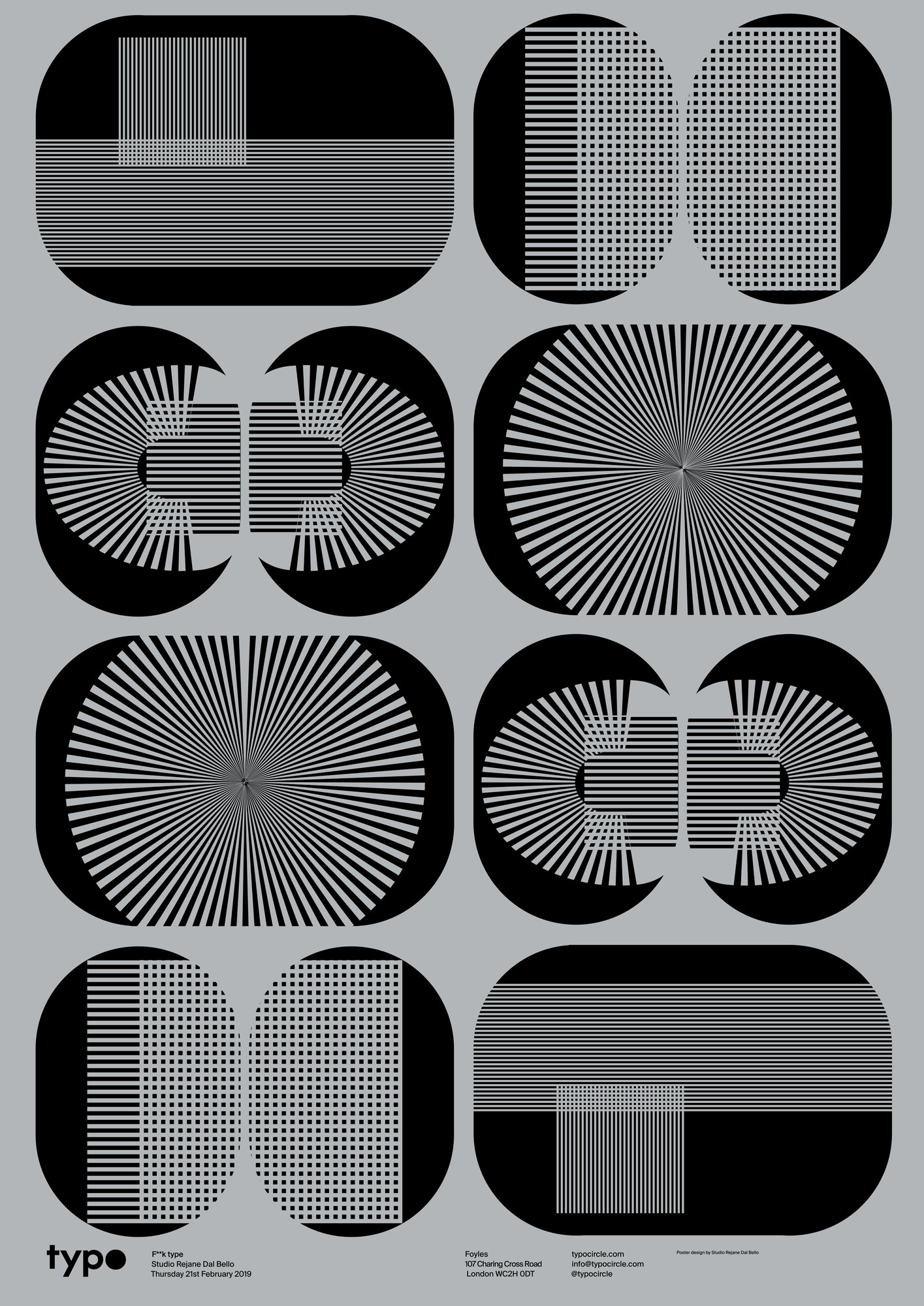 Rejane Dal Bello “Typotalk” / giclée typographic poster / available in A0, A1, A2