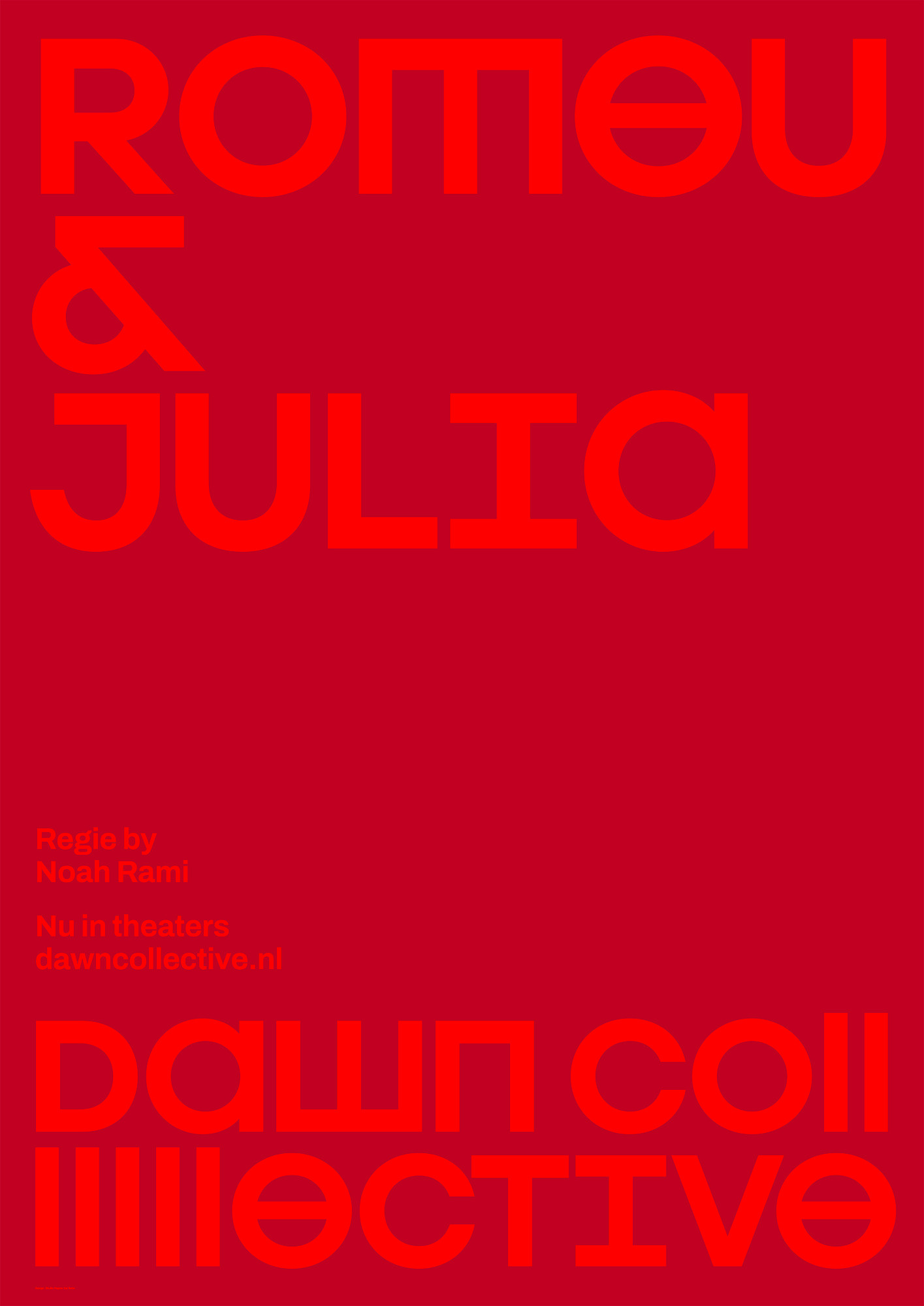 Rejane Dal Bello “Dawn Collective” / giclée typographic poster / available in A0, A1, A2