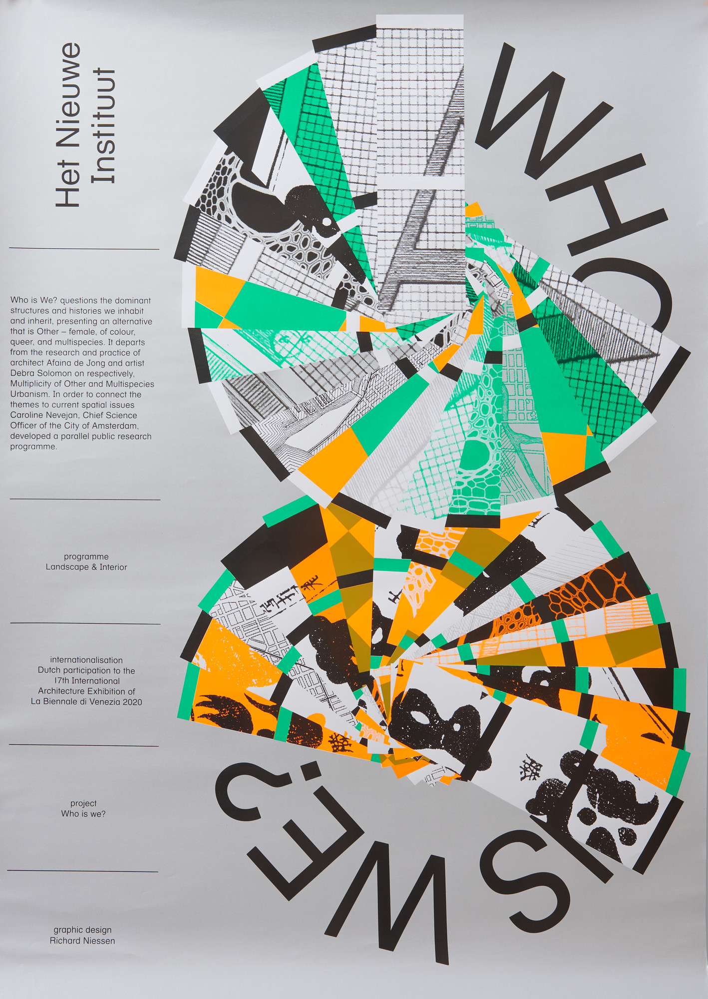 Richard Niessen “Who is we?” / Limited edition typographic poster / numbered / hand-signed / limited run of 20 / available in A0