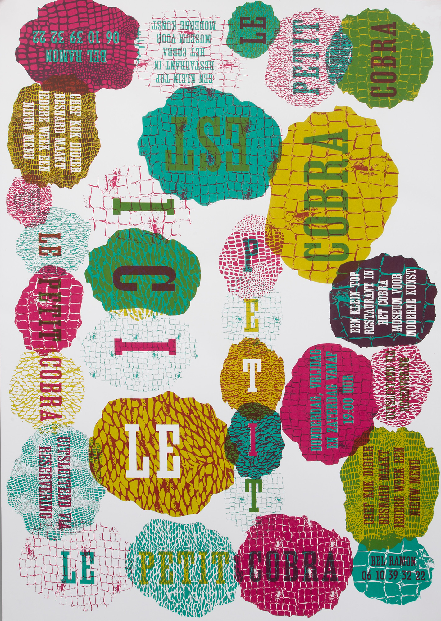 Richard Niessen “Le Petit Cobra” / Limited typographic poster / numbered / hand-signed / limited run of 30 / available in A0