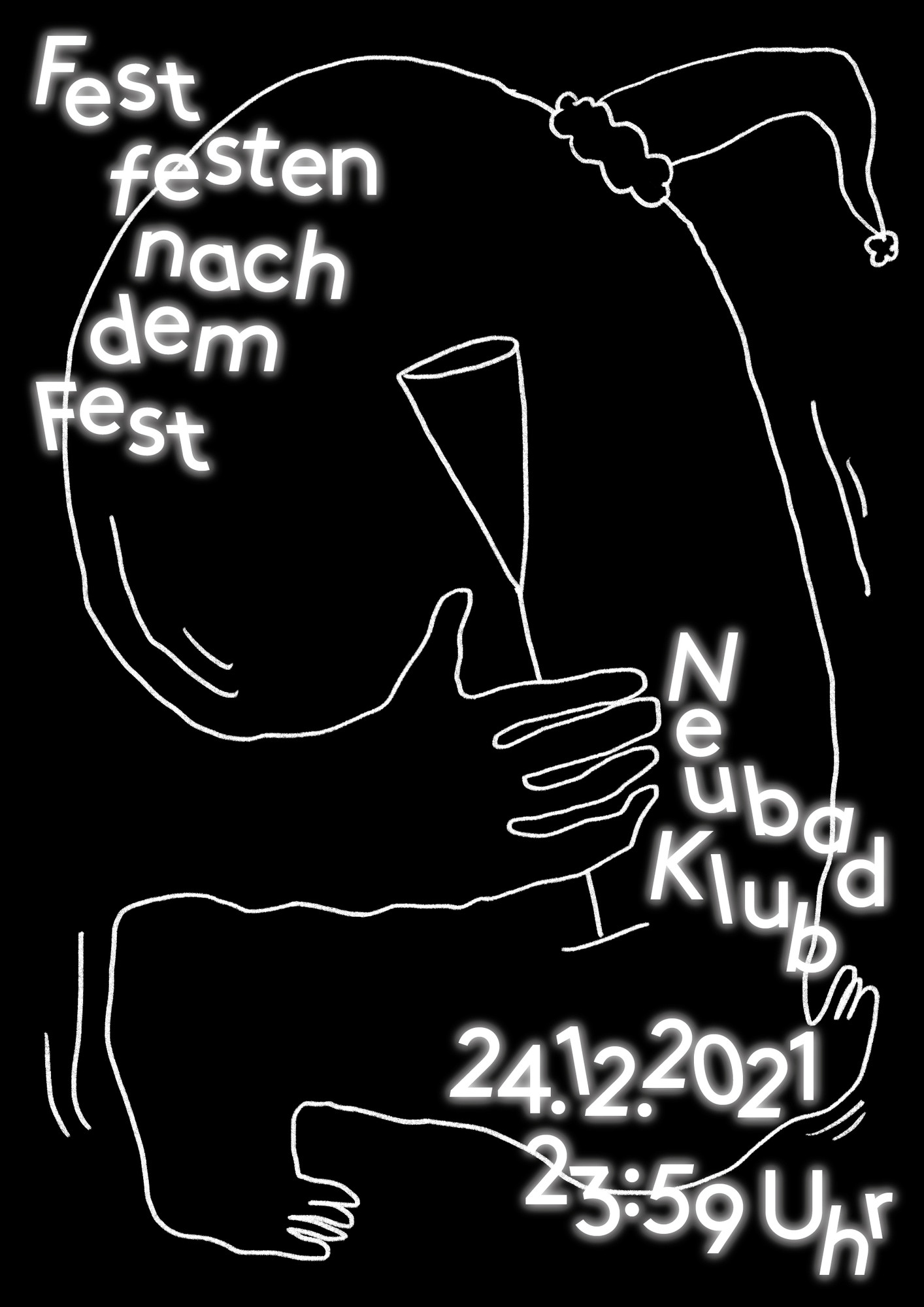 Sam Steiner “Fest festen nach dem Fest” / giclée typographic poster / available in F4, 100×140, 70×100, 50×70, A0, A1, A2