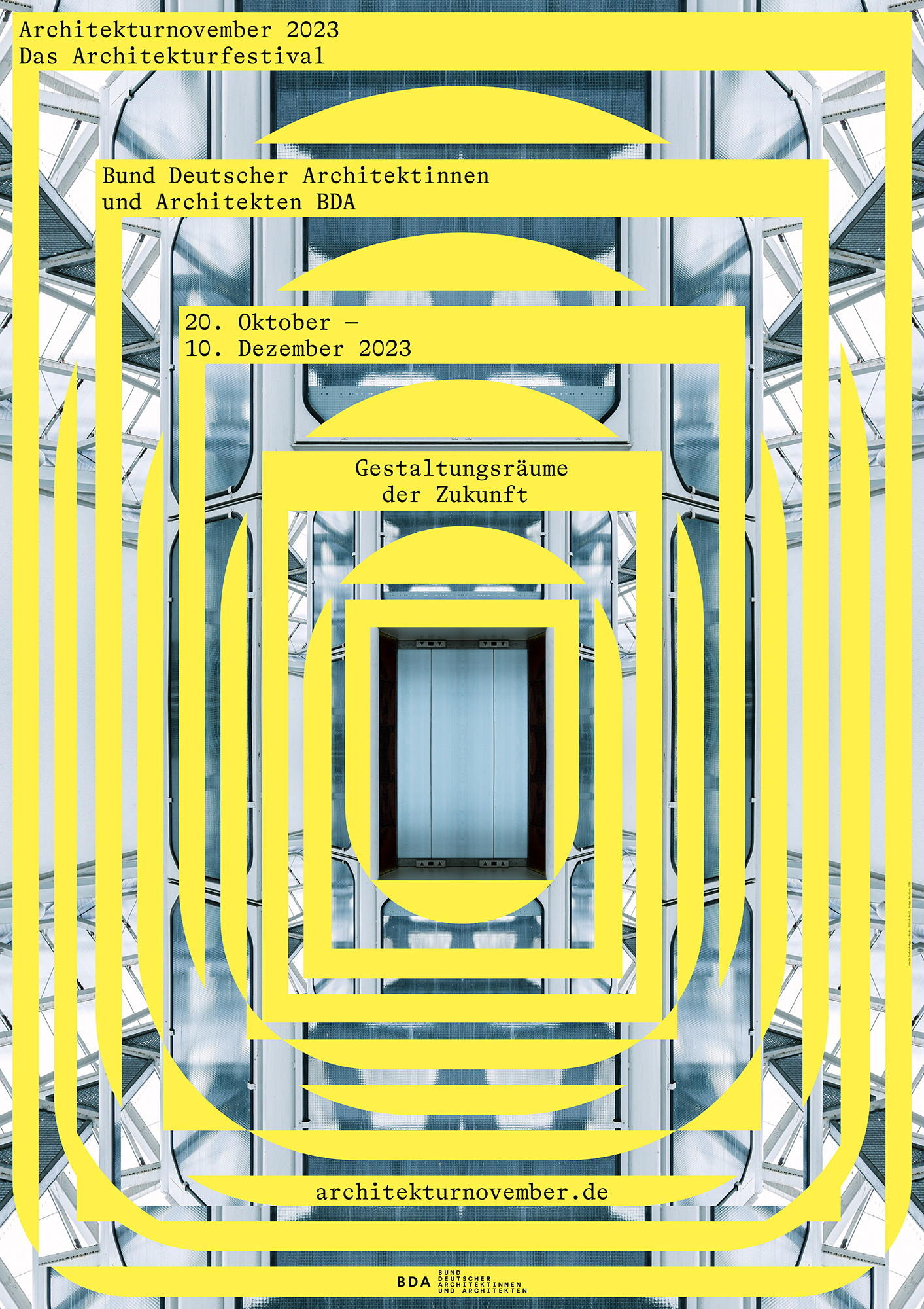 Studio Tillack Knöll “Architekturnovember” / 2023 print typographic poster / limited run of 100 / available in A1