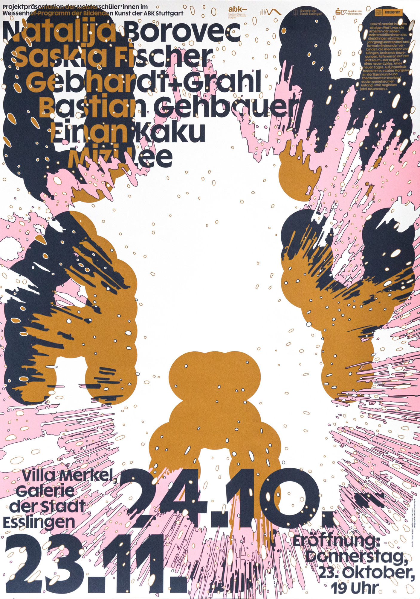 Studio Tillack Knöll “OHAYŌ” / First Edition typographic poster / limited run of 40 / available in A0