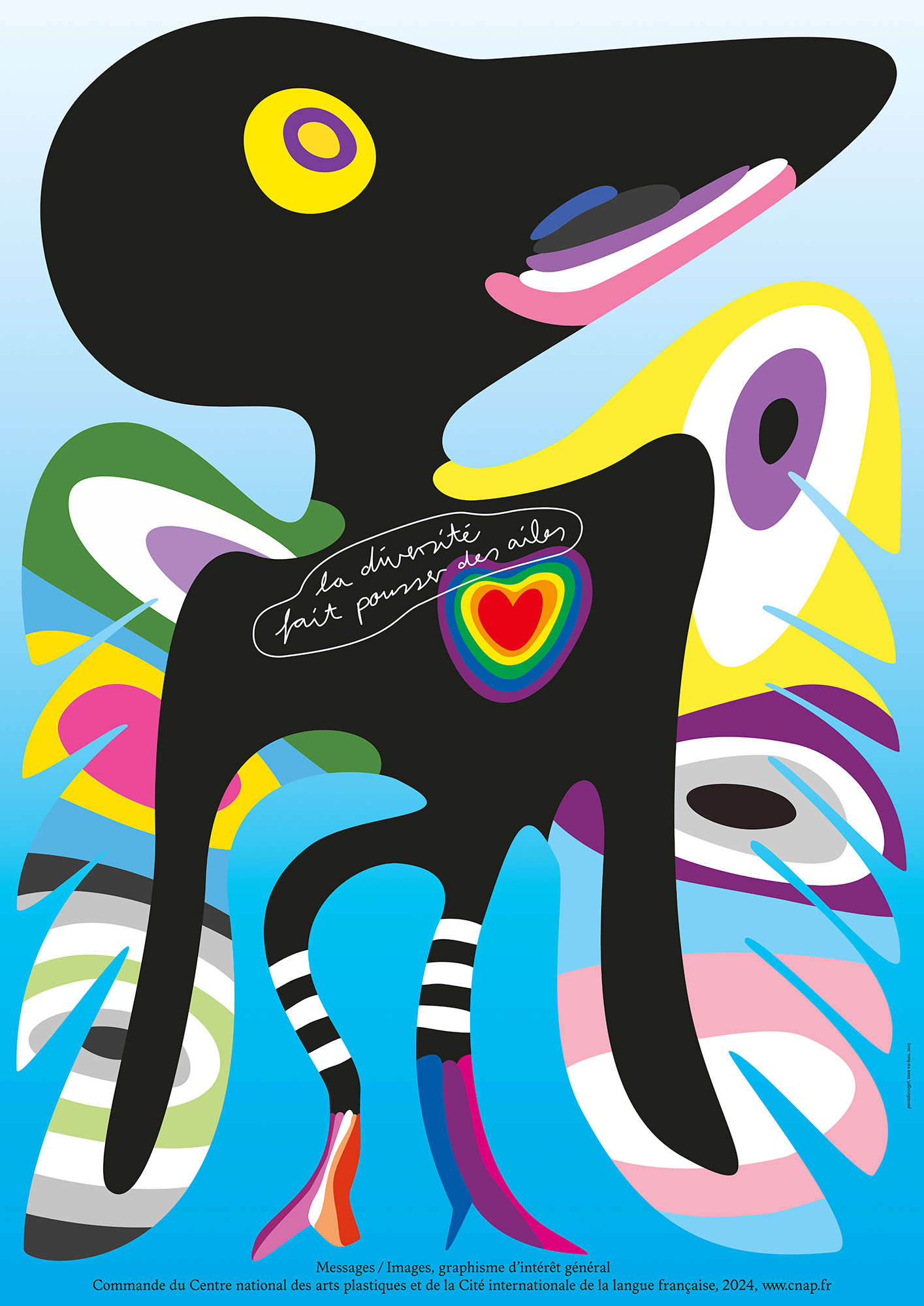 Toan Vu-Huu “Paradiesvogel” / giclée typographic poster / available in A0, A1, A2